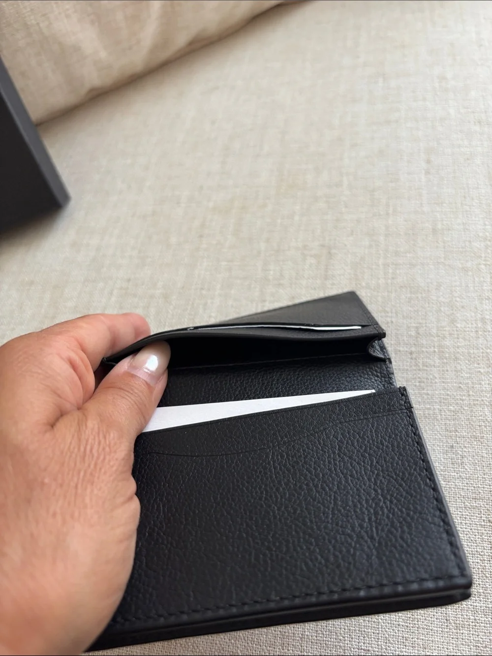 Coach Black Pebbled Leather Card & Key Wallet